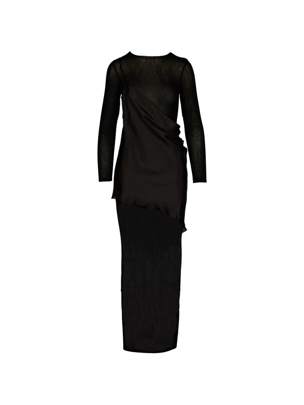 Tessitura layered maxi dress
