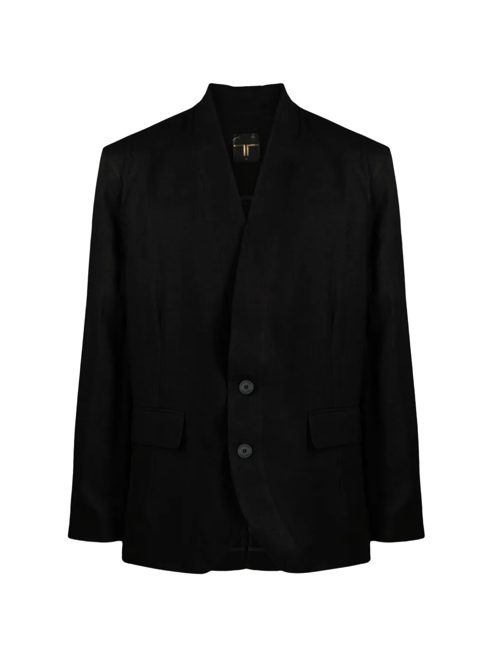 Tessitura blazer à coupe portefeuille et col châle - Noir