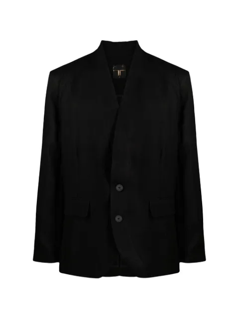 Tessitura blazer estilo bata con solapas tipo chal