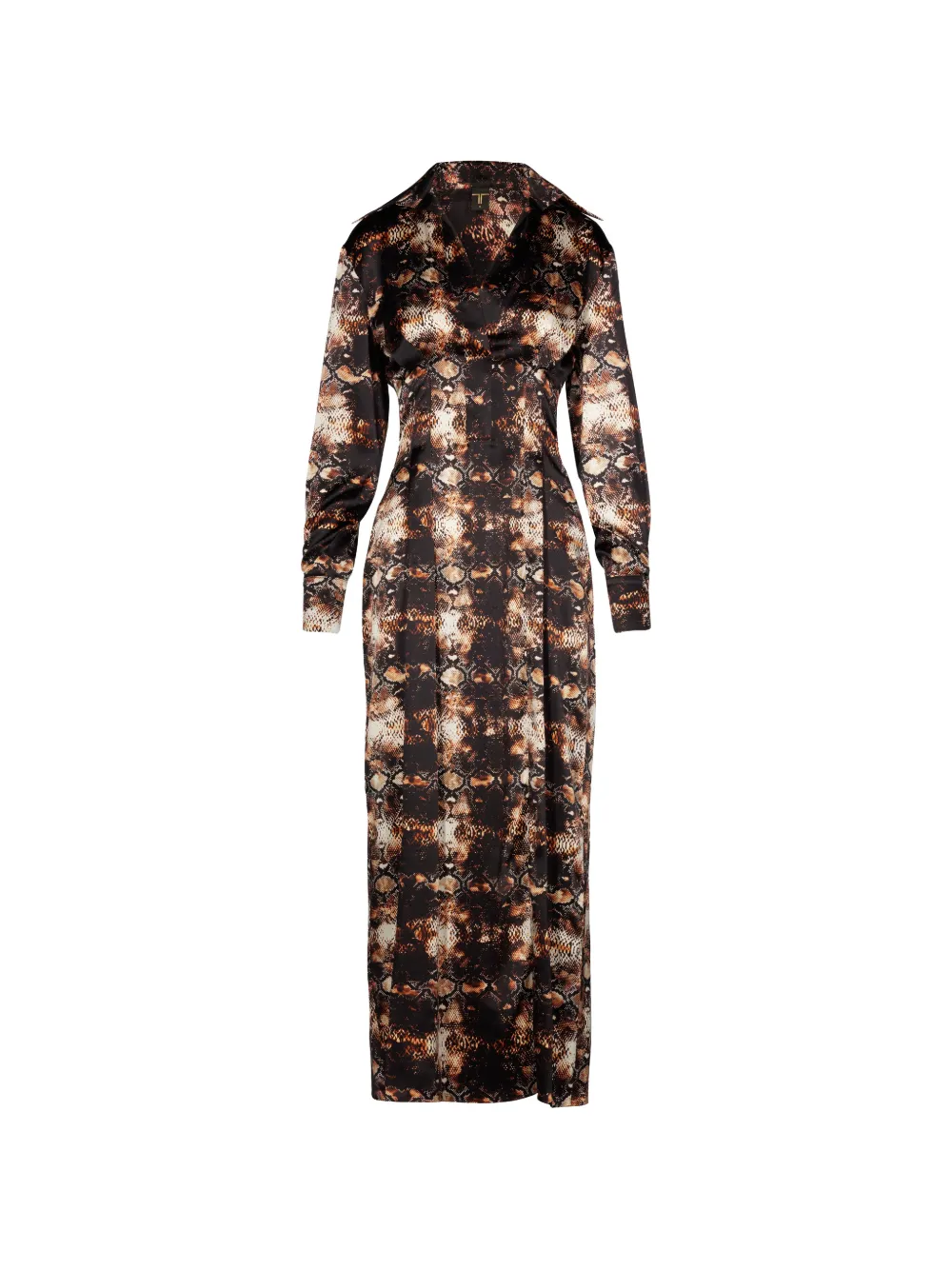 Tessitura snakeskin-print maxi dress