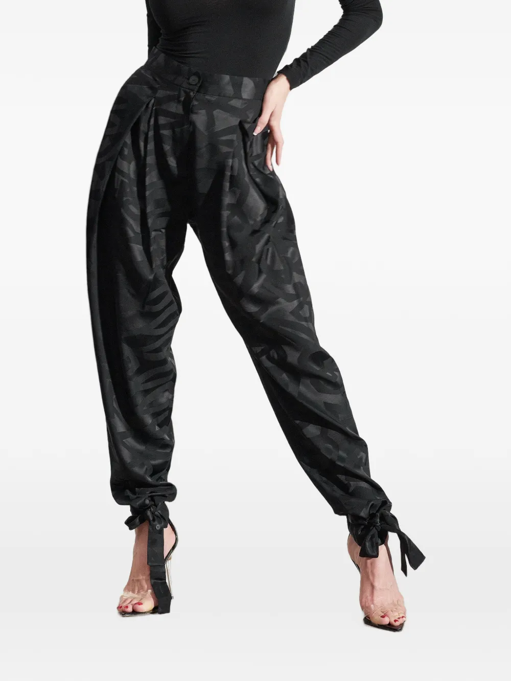 Tessitura Body Couture tapered adjustable-ankle trousers