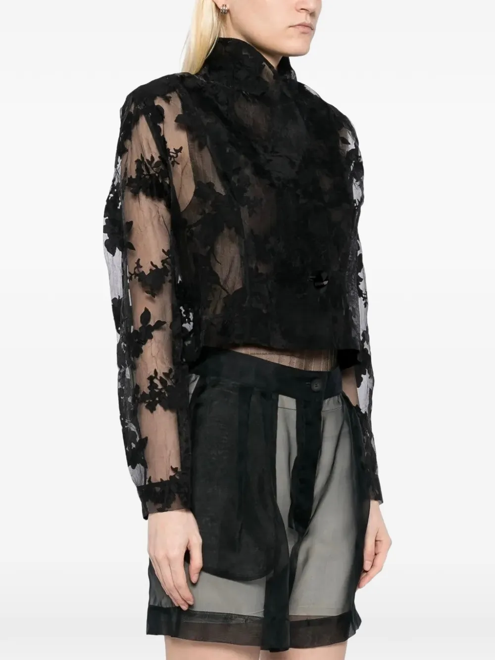 Tessitura Organza zijden shorts Zwart