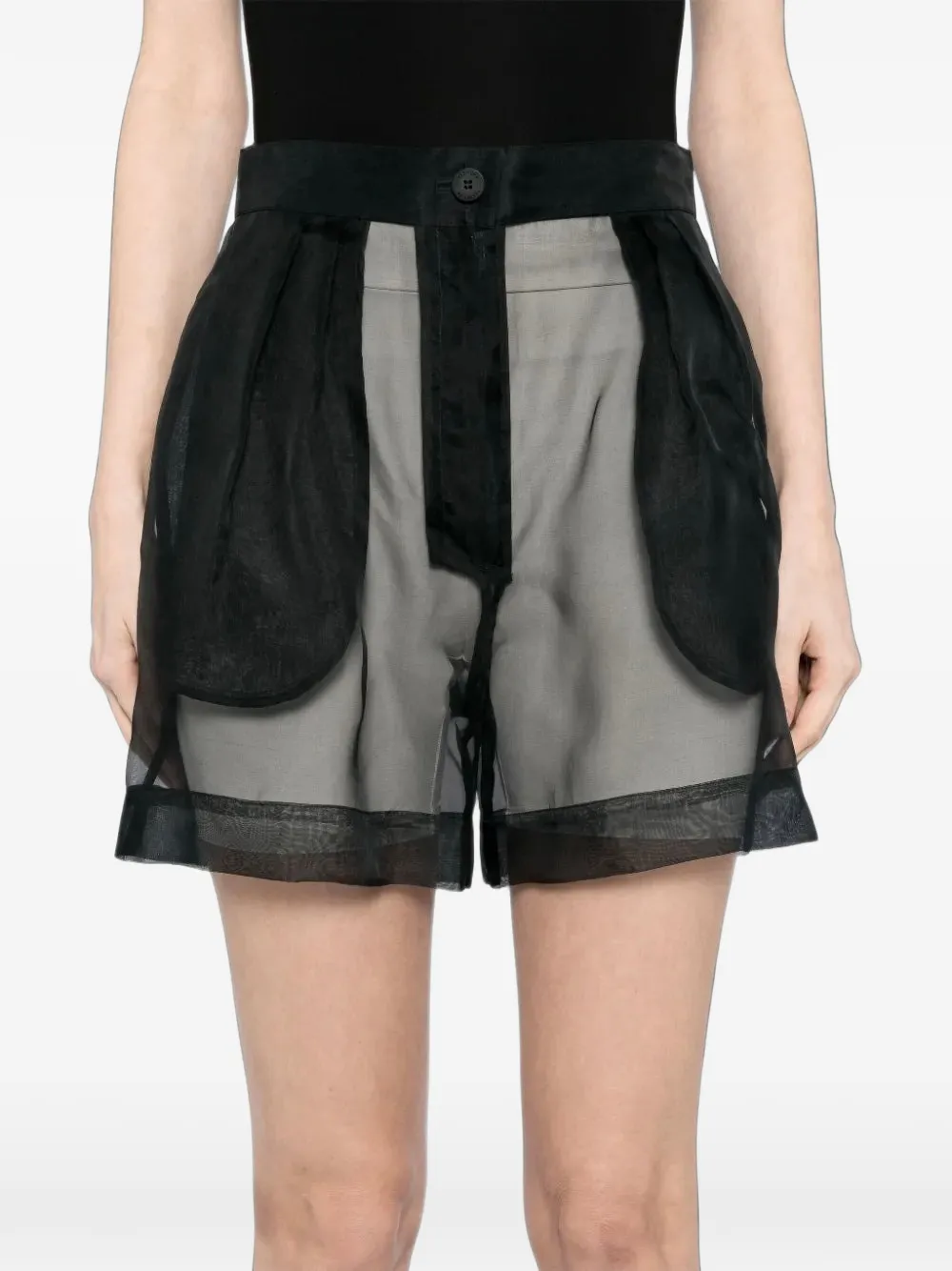 Tessitura Organza zijden shorts Zwart