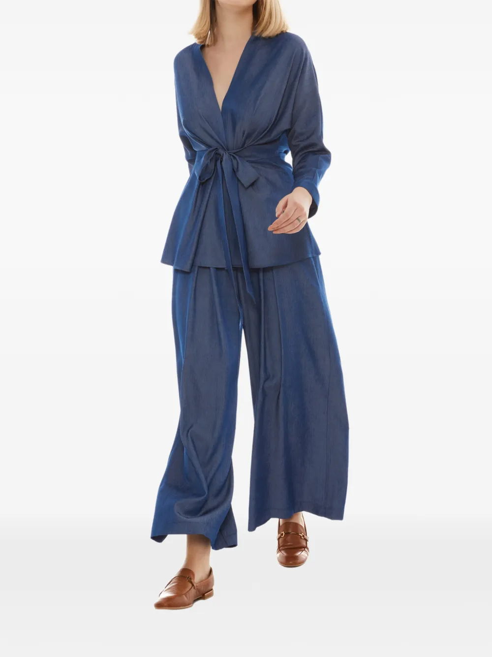 Tessitura Jeans met wijde pijpen Blauw