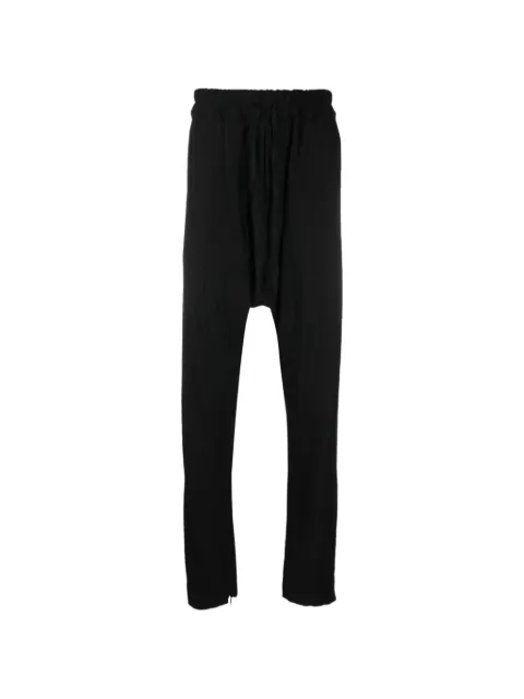 Tessitura low-crotch trousers