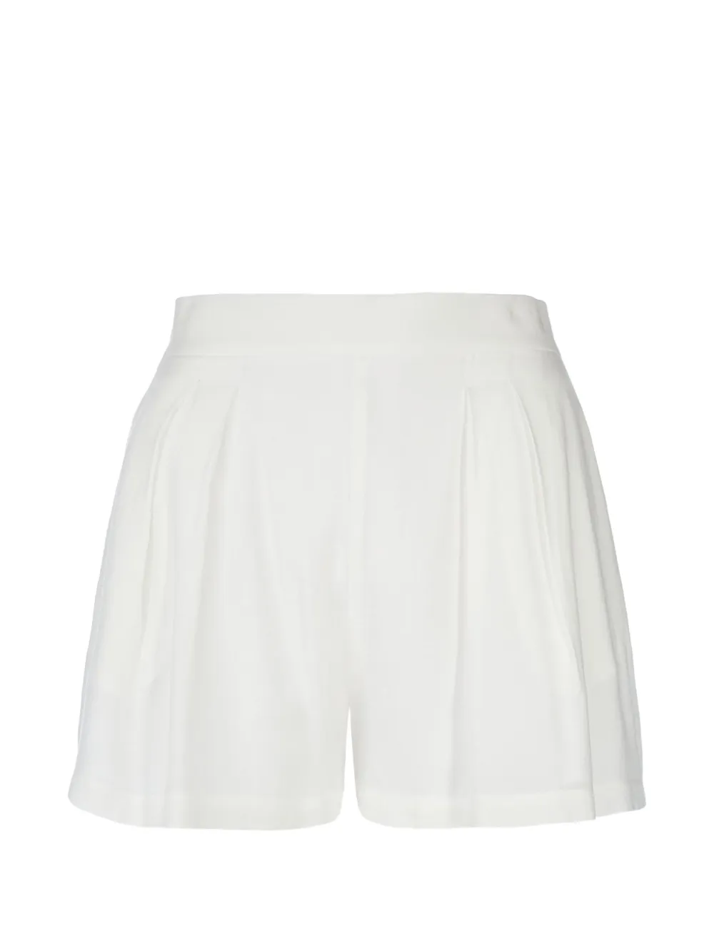 Tessitura Elastische shorts met plooien Wit