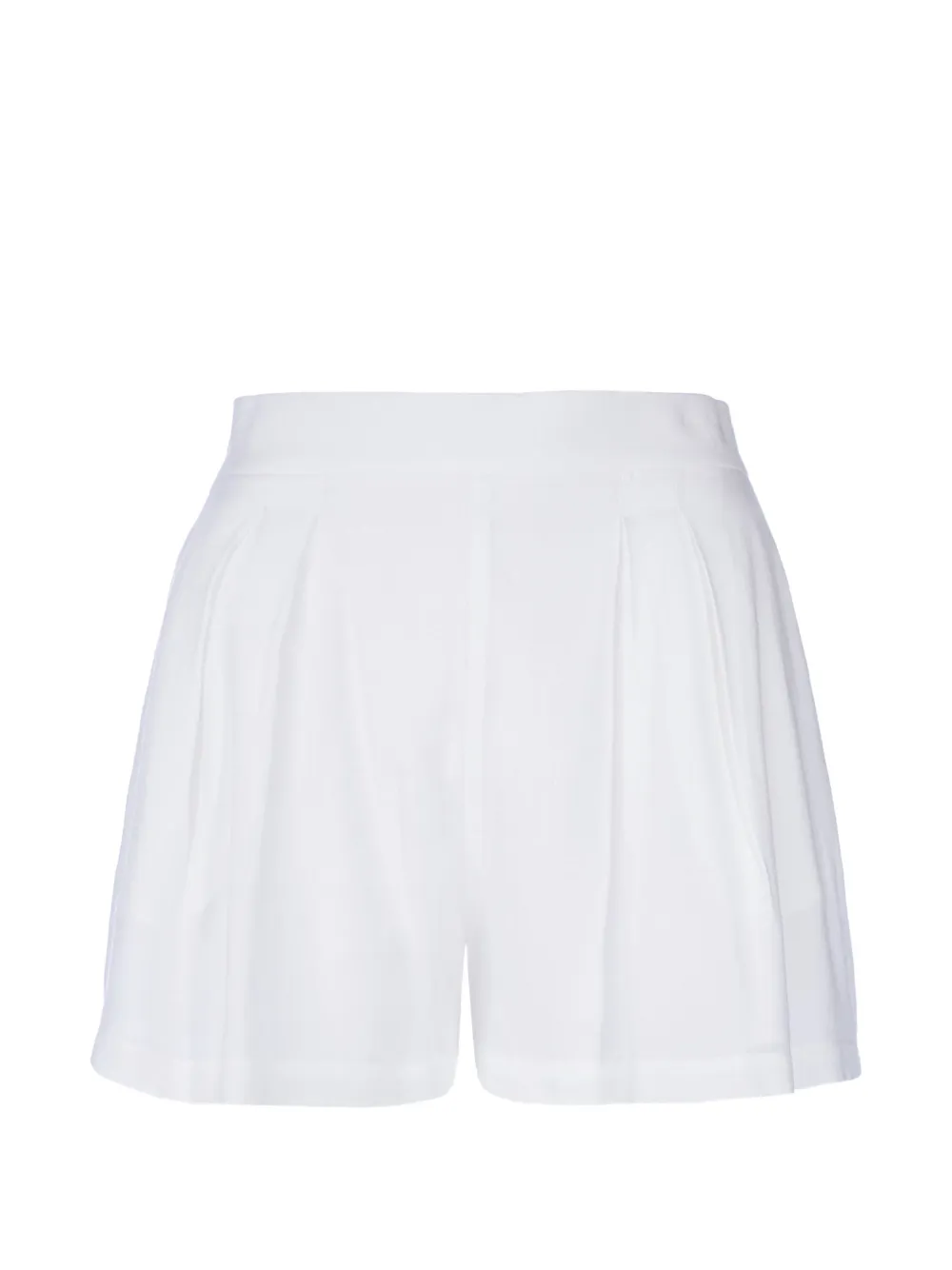 Tessitura Elastische shorts met plooien Wit