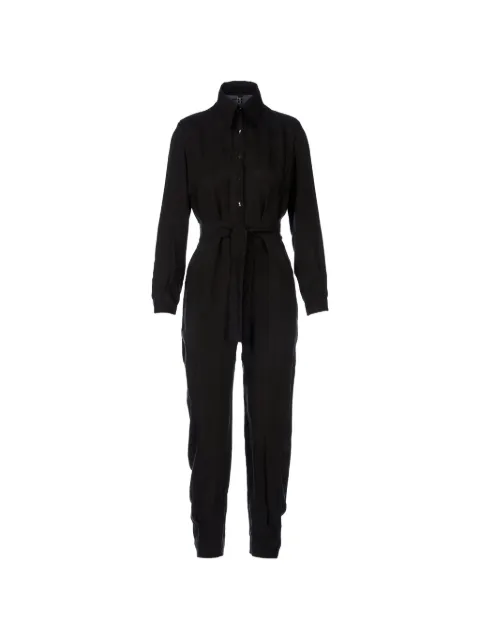 Tessitura Langärmliger Jumpsuit mit Kristallverzierung