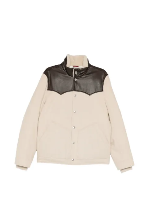 Brunello Cucinelli contrast-collar padded jacket