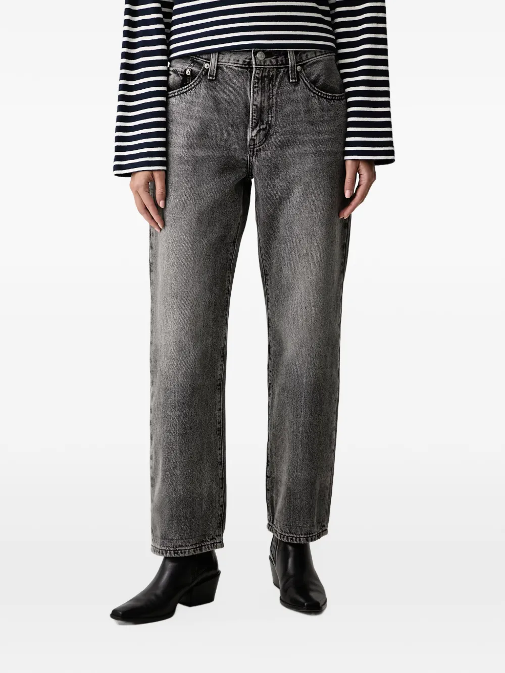 Levi's Easy Dad washed straight-leg jeans - Grigio