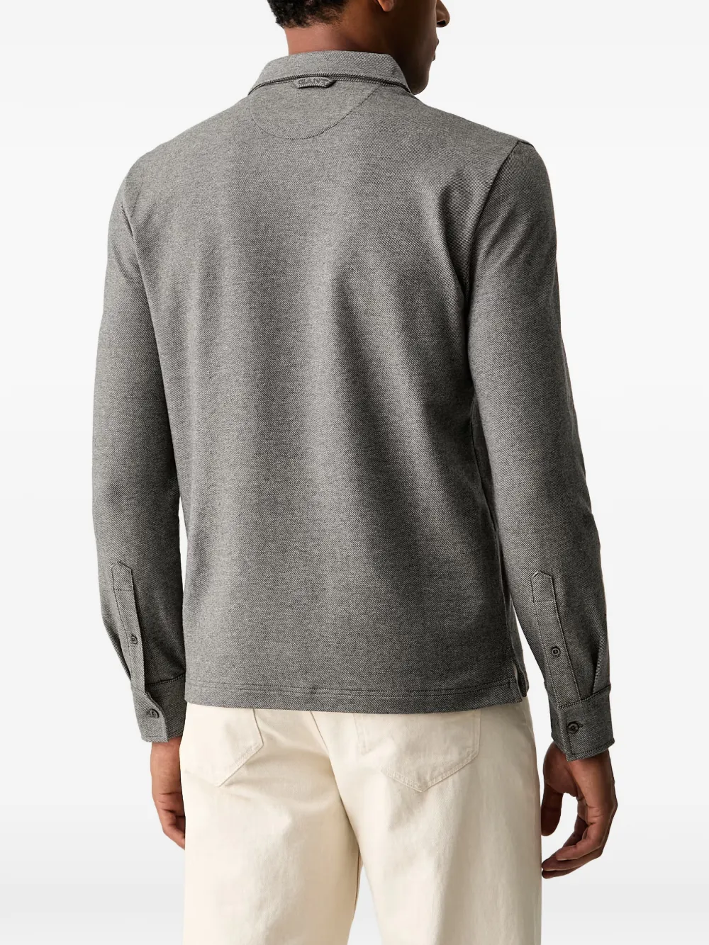 Gant Poloshirt met lange mouwen Grijs
