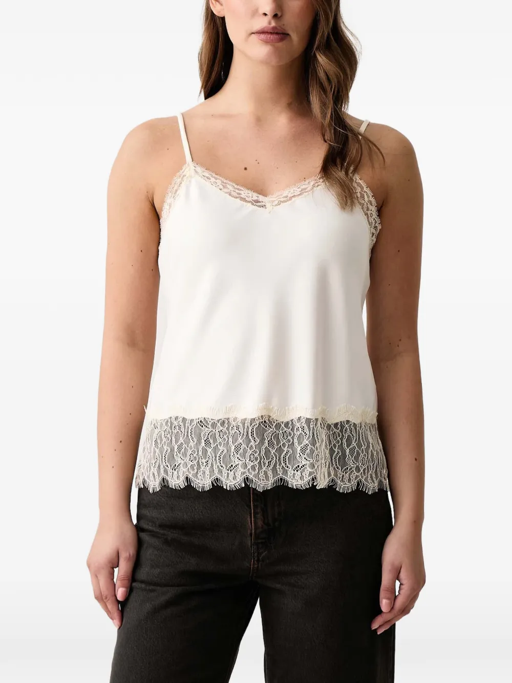 Levi's lace-trim camisole top - Bianco