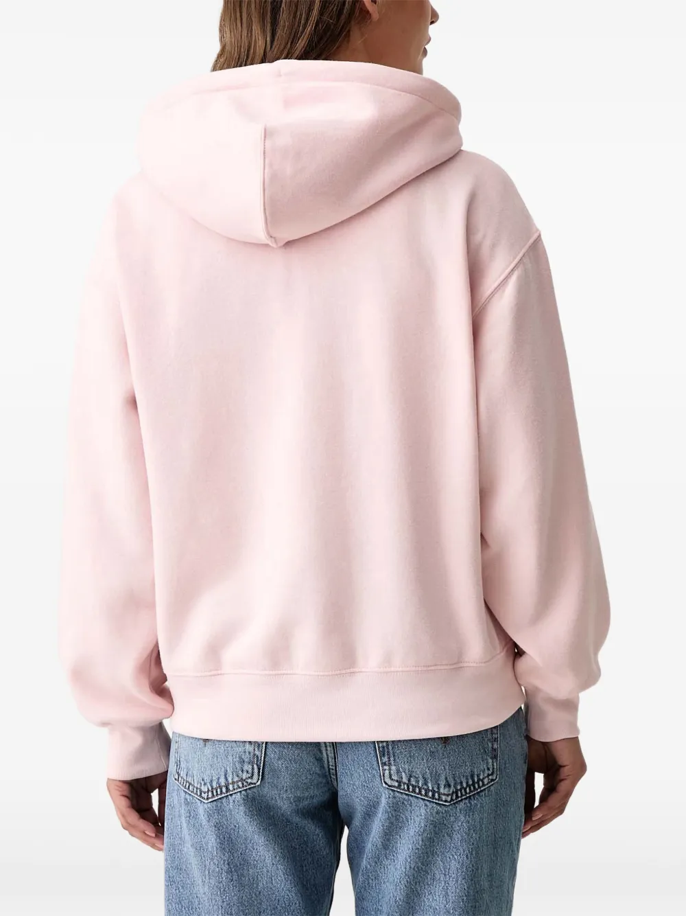 Levi's logo-embroidered hoodie Roze