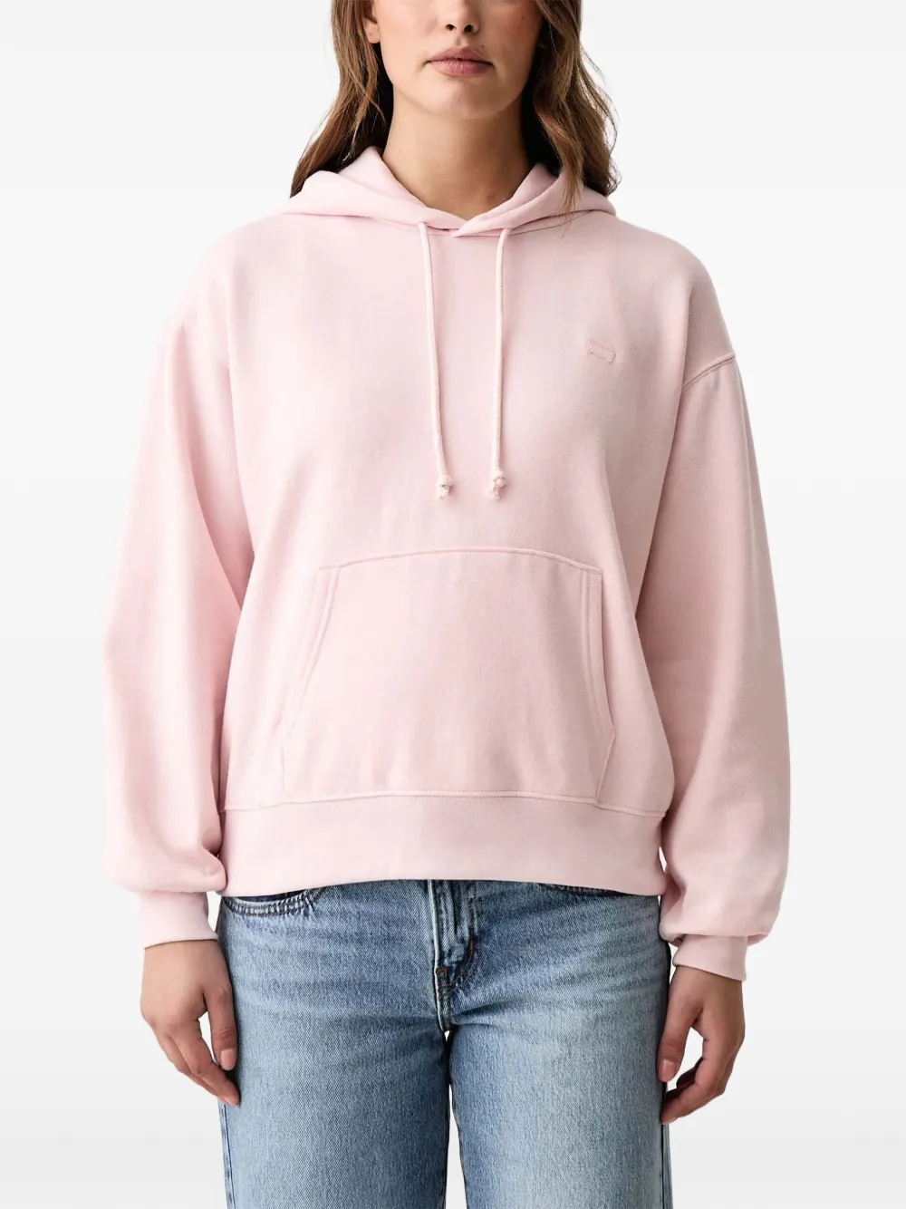 Levi's logo-embroidered hoodie - Rosa