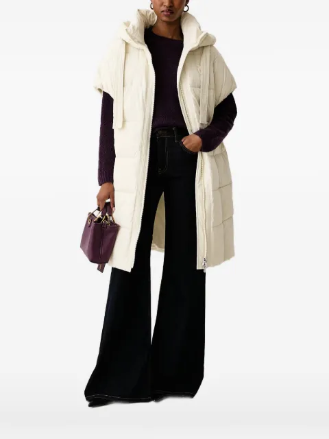 PINKO belted hooded puffer coats
