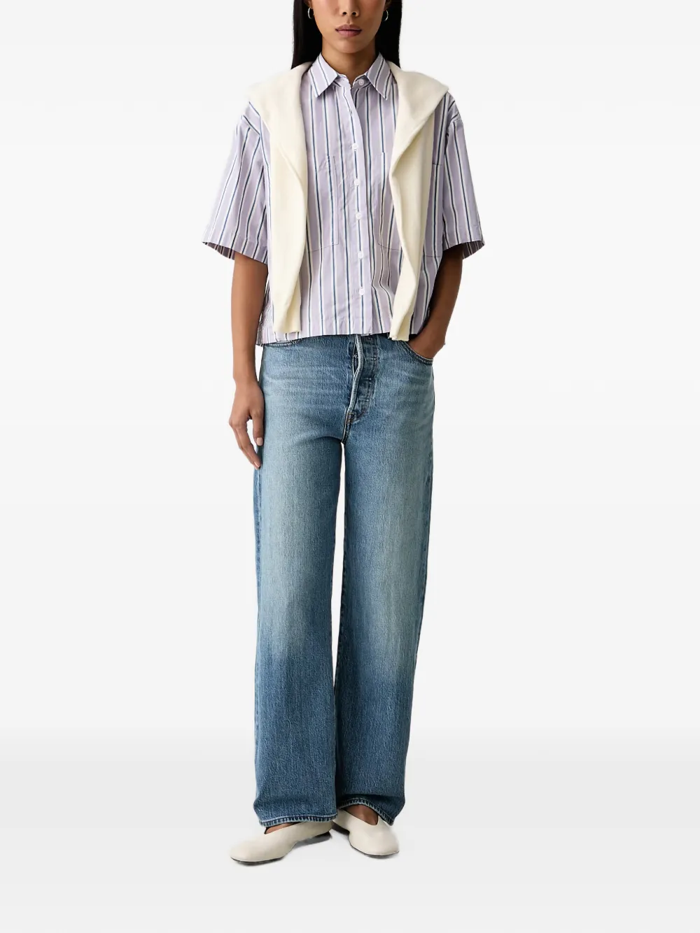 Levi's Ribcage straight-leg jeans Blauw
