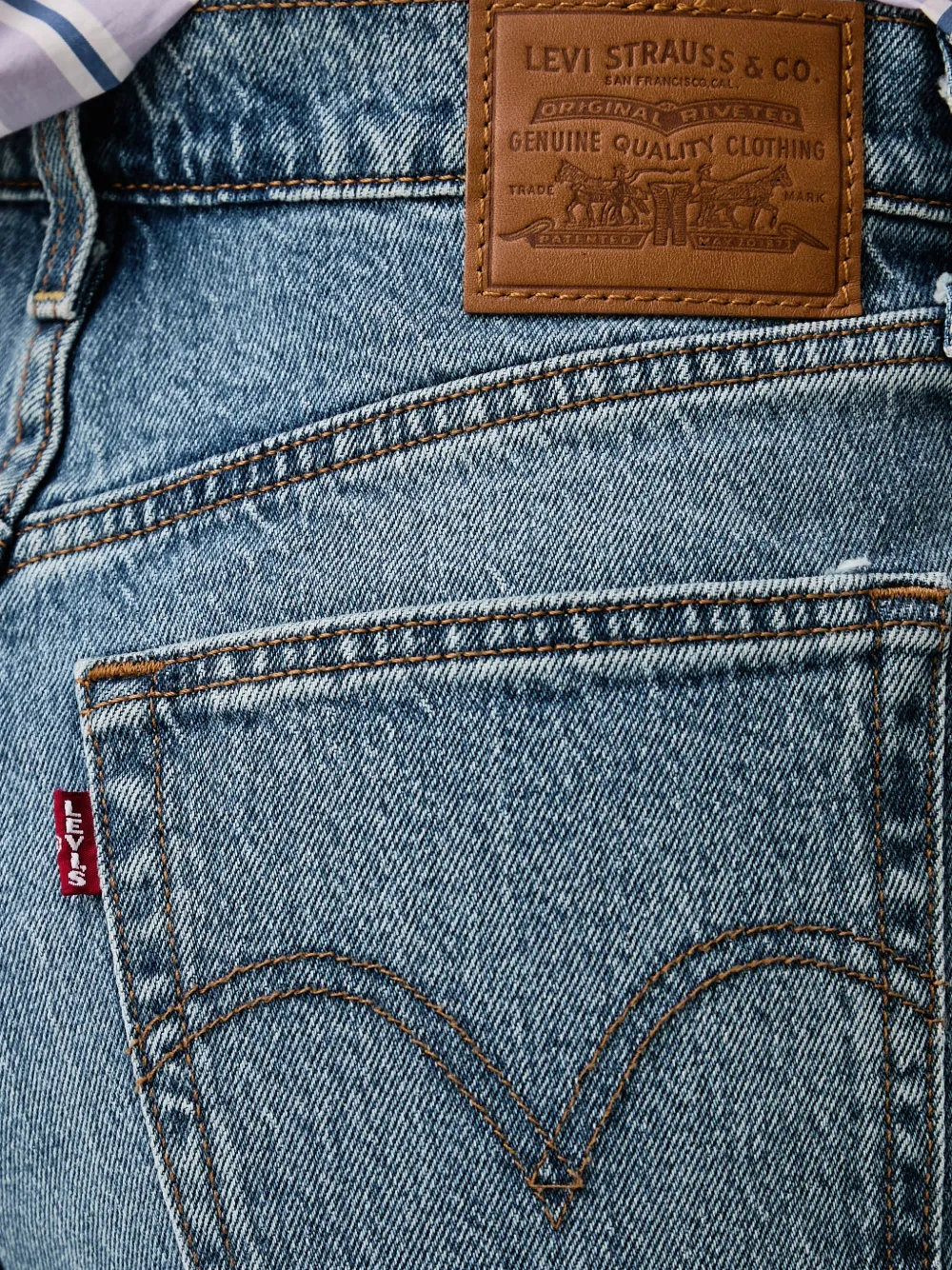 Levi's Ribcage straight-leg jeans Blauw