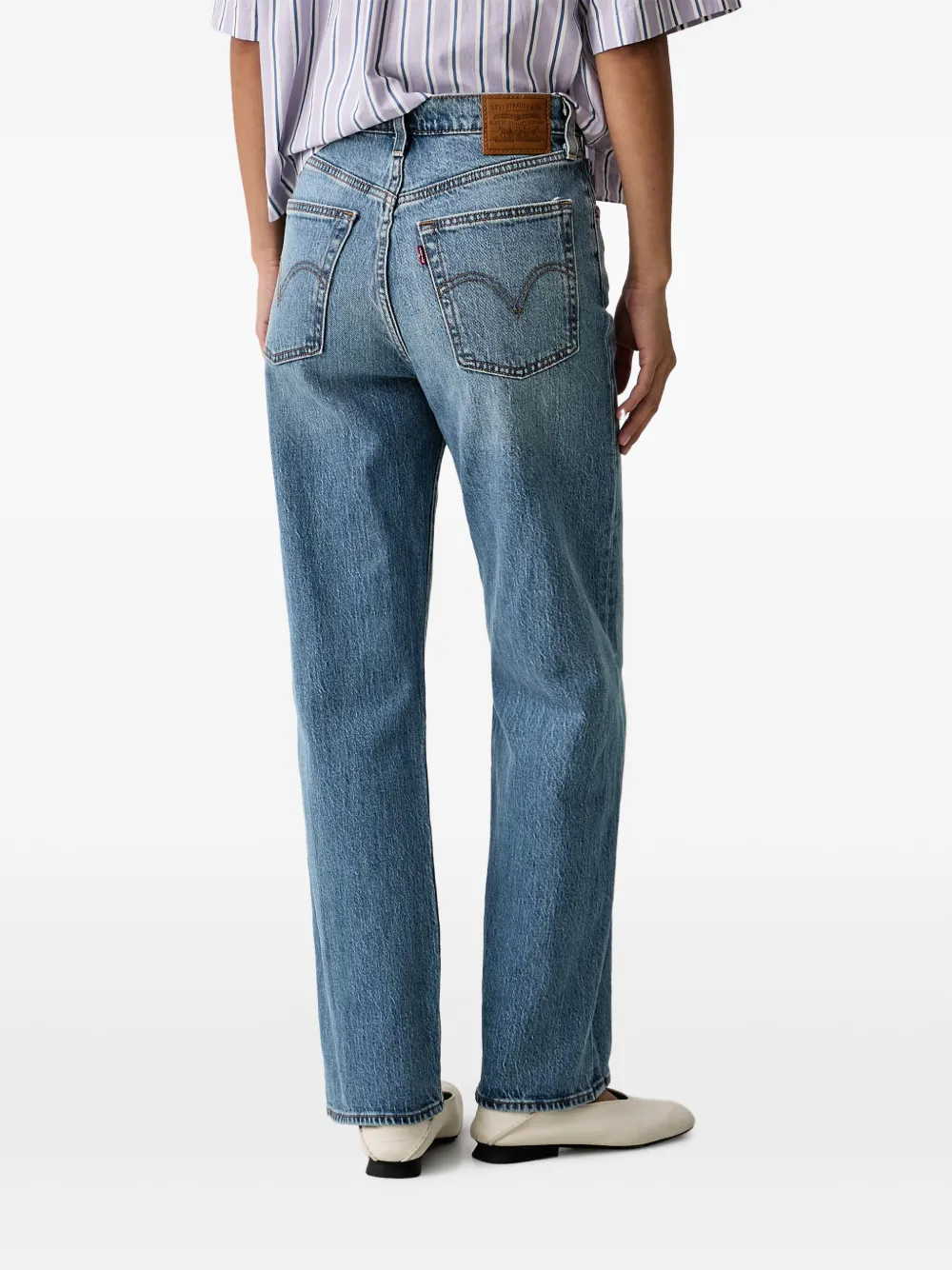 Levi's Ribcage straight-leg jeans Blauw
