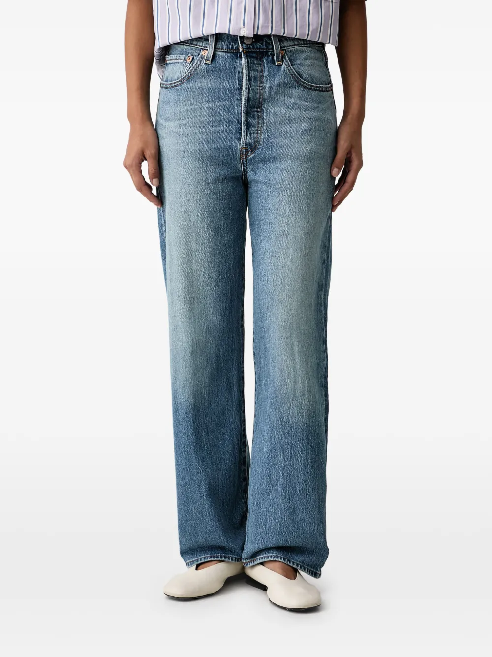 Levi's Ribcage straight-leg jeans Blauw