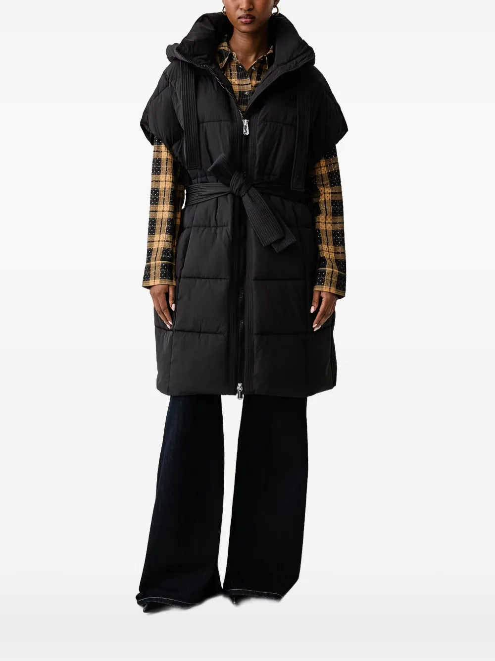 PINKO quilted hooded jacket - Nero