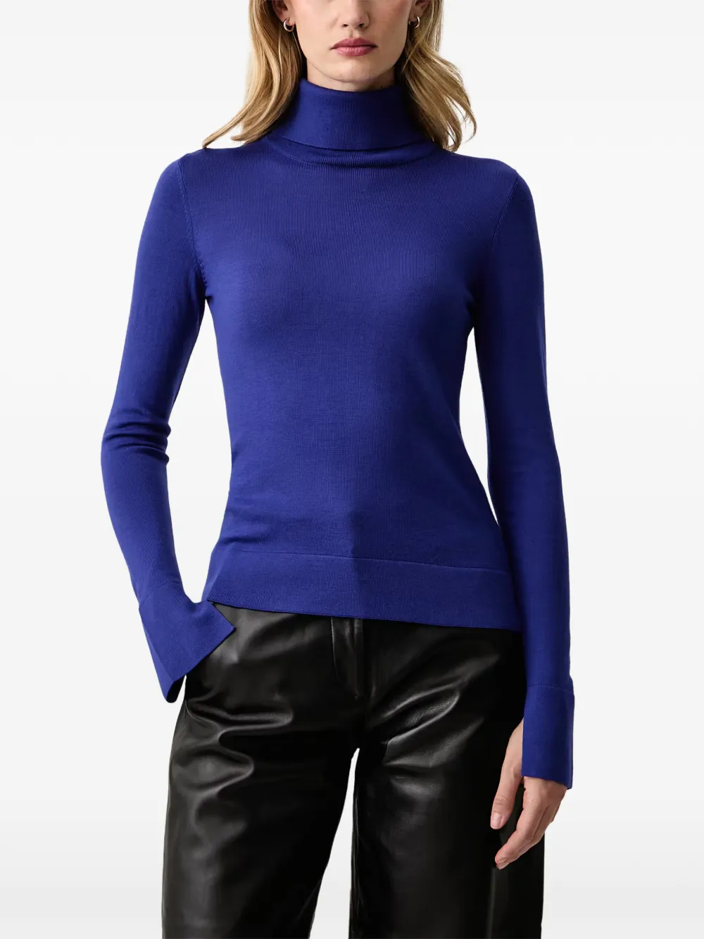 Patrizia Pepe roll-neck Fly-plaque sweater