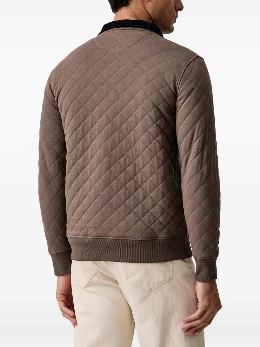 Gant Mikina gewatteerde sweater met hoge hals Bruin