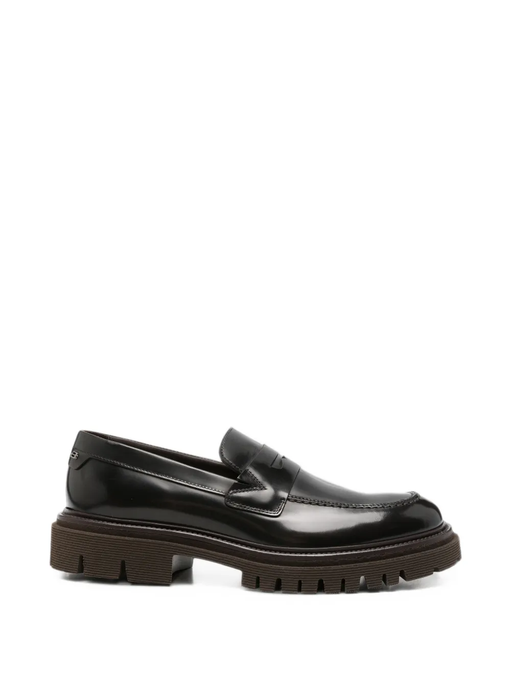 Baldinini patent-leather lug-sole loafers - Nero