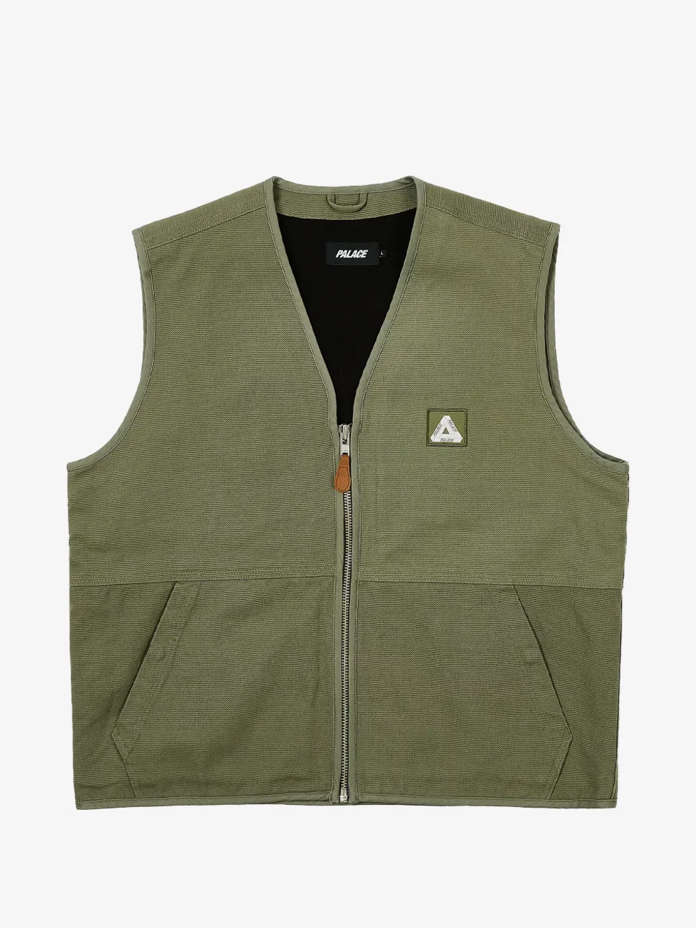 Palace 로고 패치 집업 조끼