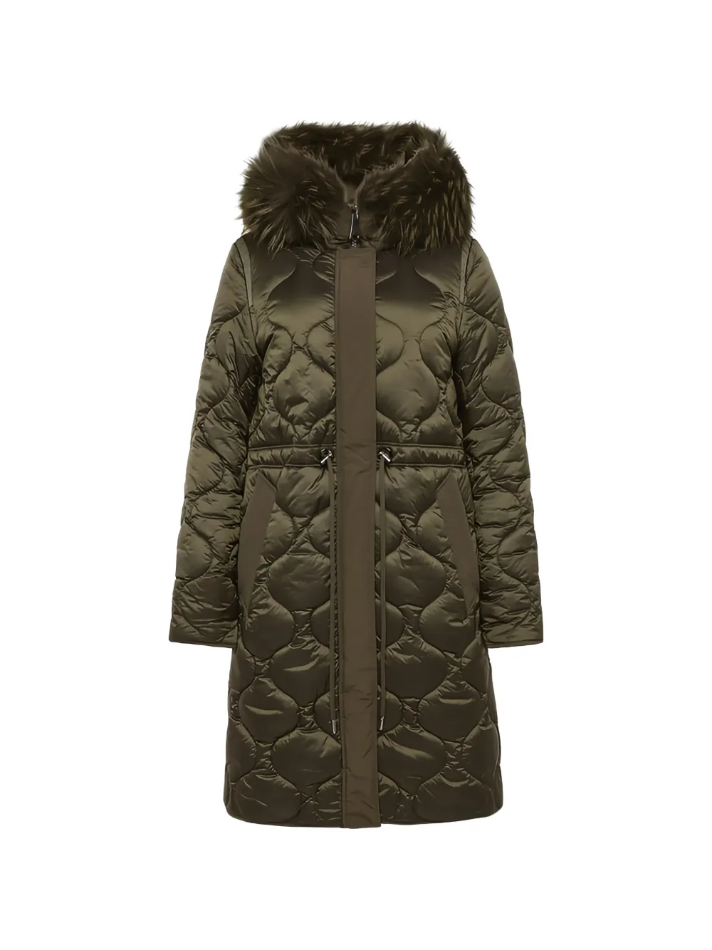 Betty Barclay quilted faux-fur-trim coat