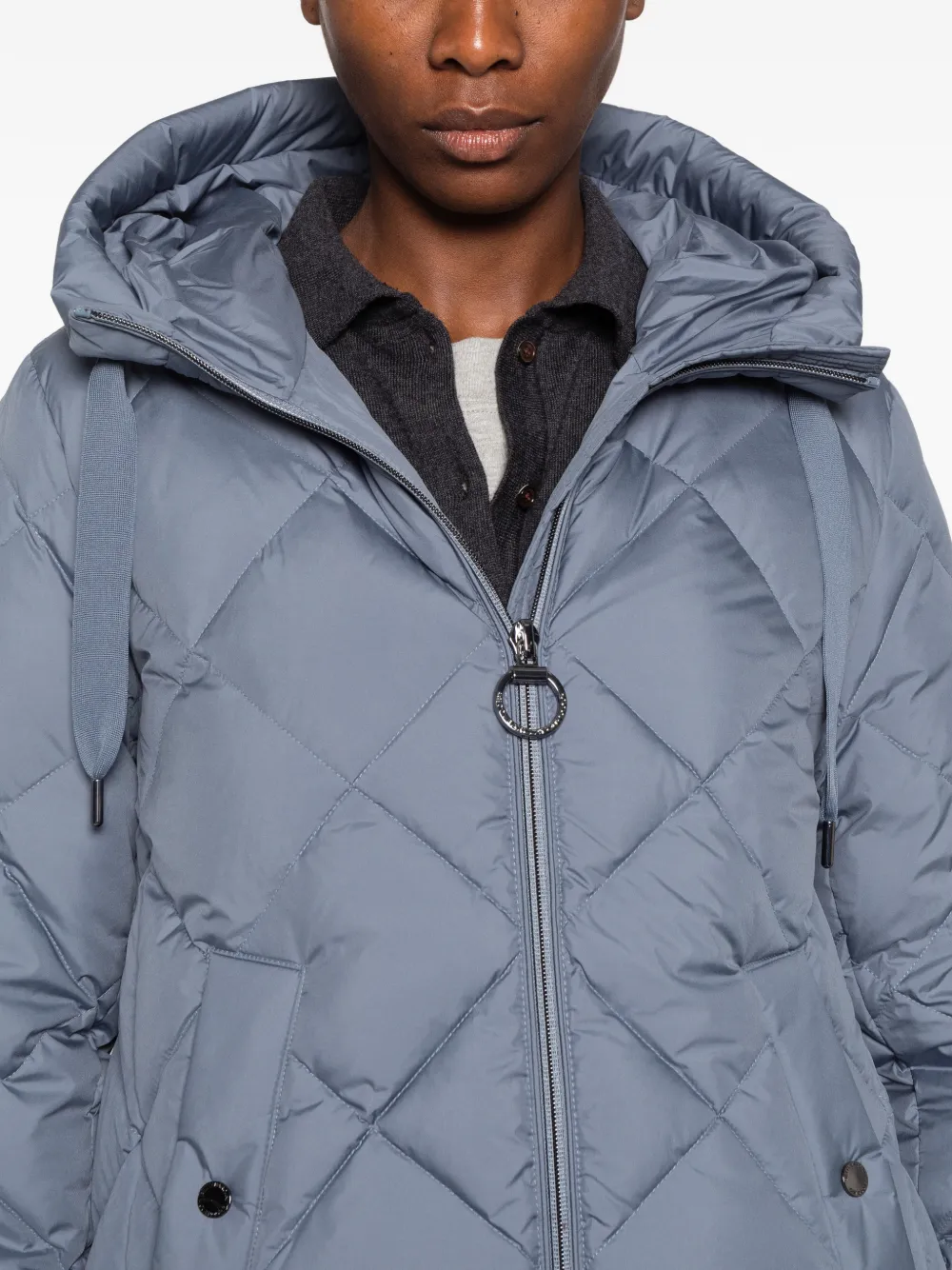 Betty Barclay quilted hooded jacket Blauw