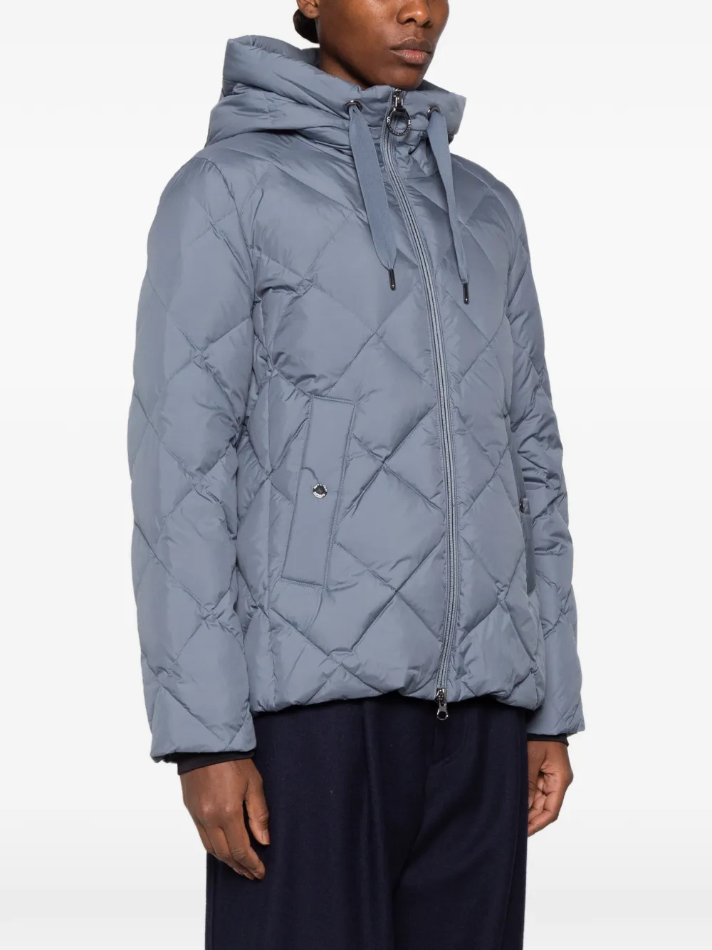 Betty Barclay quilted hooded jacket Blauw