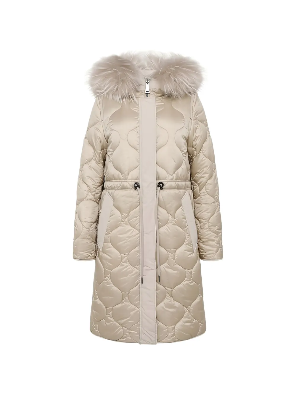 Betty Barclay quilted faux-fur trim coat