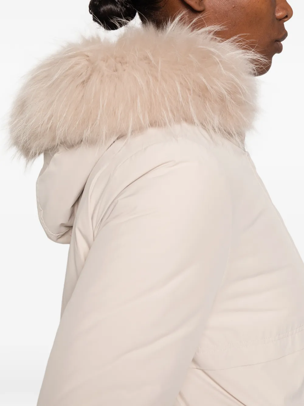 Betty Barclay Gewatteerde jas met afwerking van imitatiebont Beige