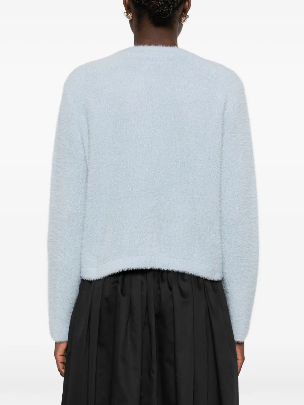 Betty Barclay Cropped bouclé-gebreid vest Blauw