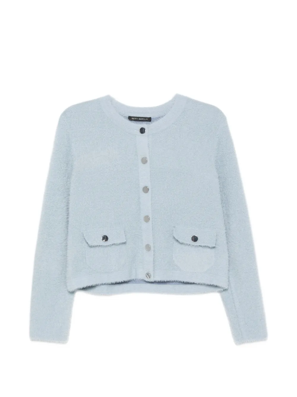 Betty Barclay bouclé-knit cropped cardigan - Blue