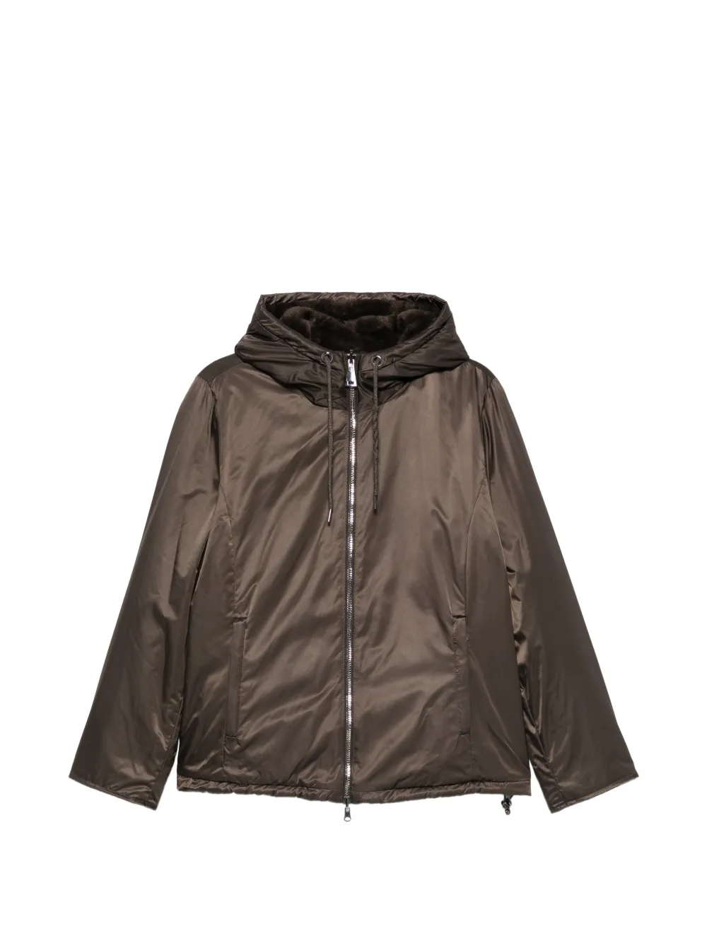 Betty Barclay reversible faux-fur hooded jacket - Marrone