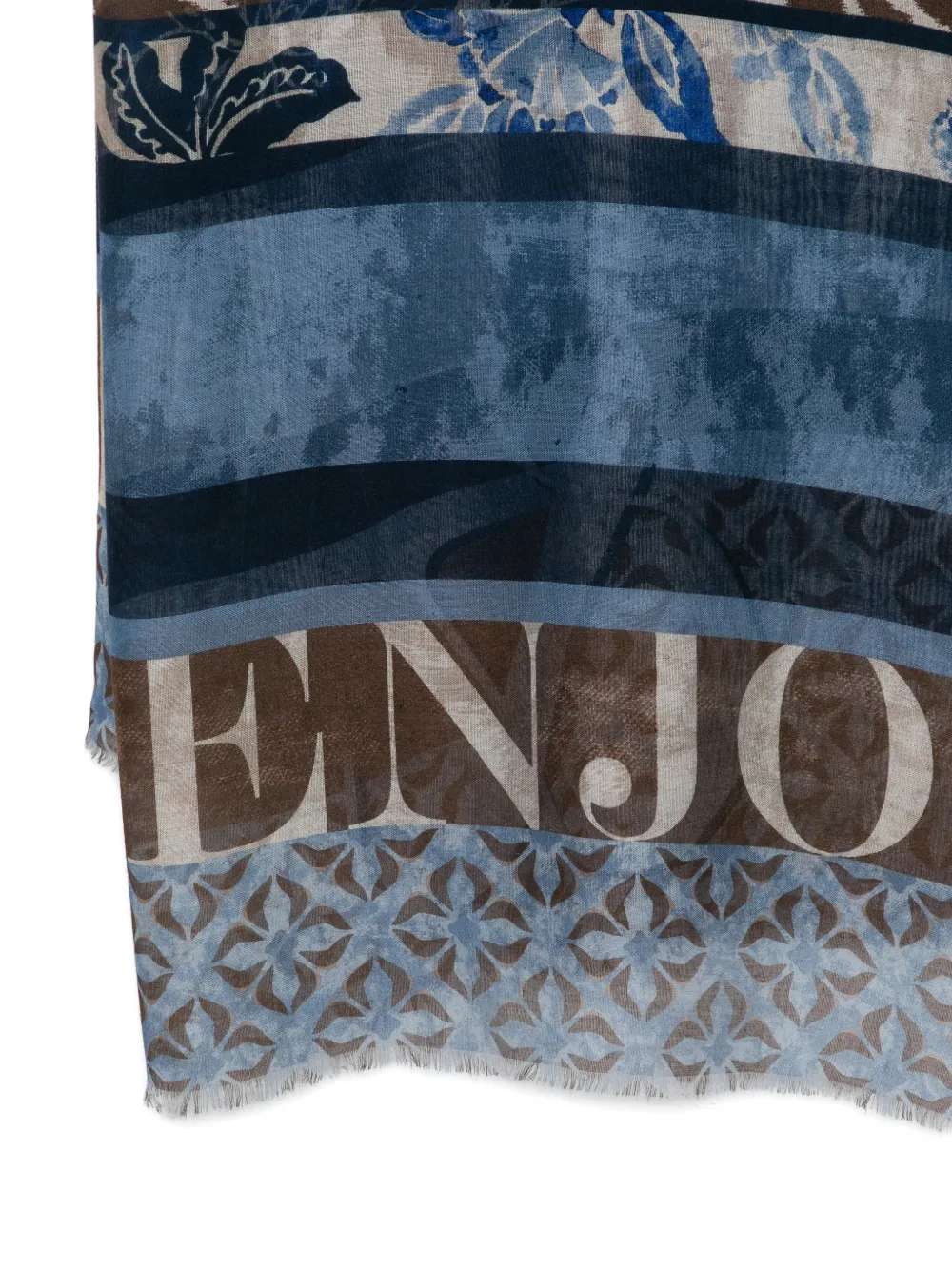 Betty Barclay floral animal-print scarf Blauw
