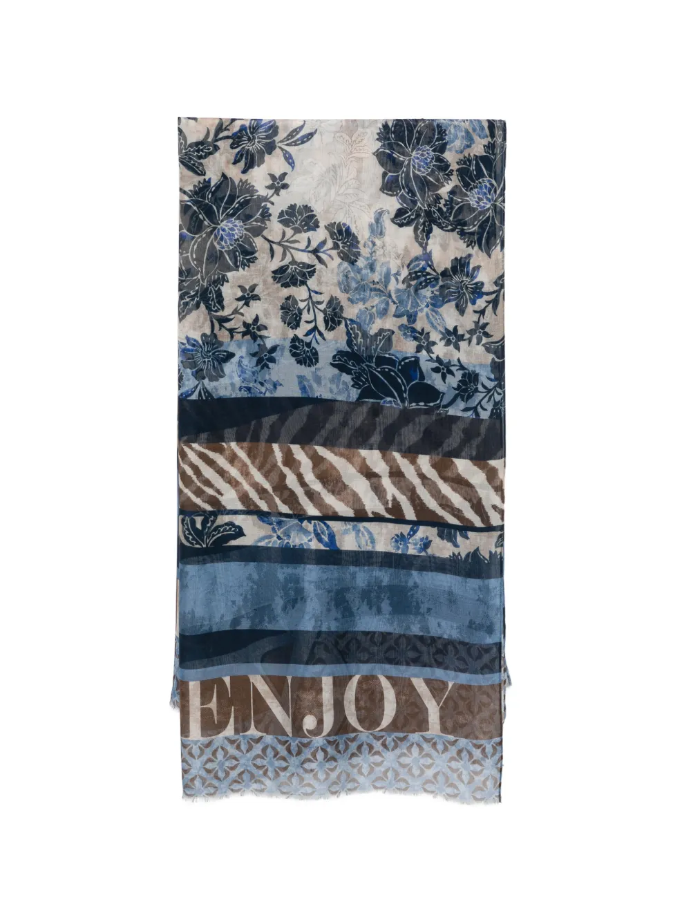 Betty Barclay floral animal-print scarf Blauw