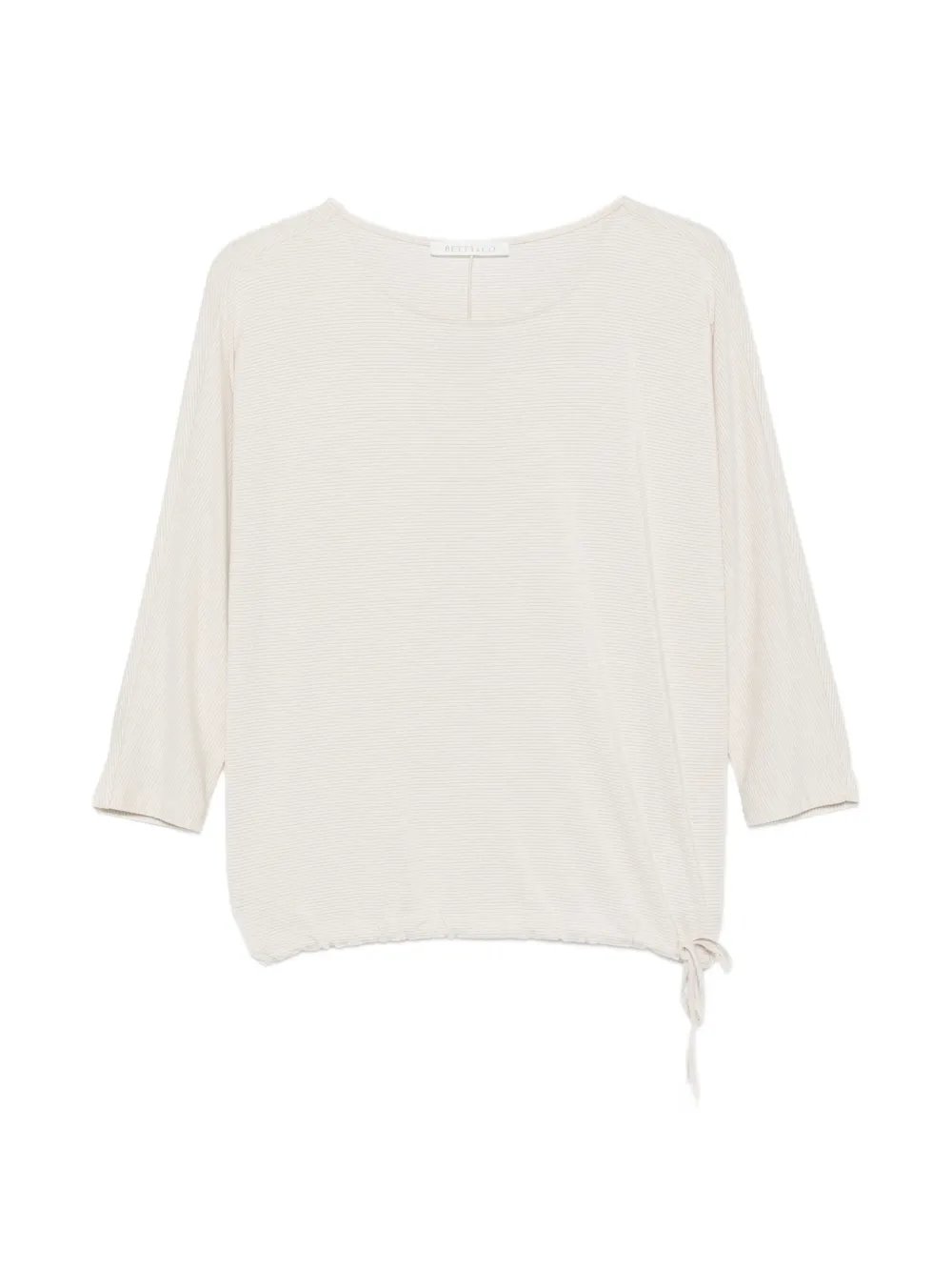 BETTY & CO ribbed-knit drawstring T-shirt - Bianco