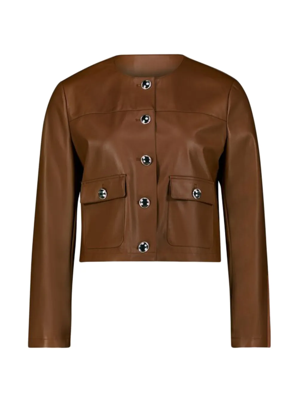 Betty Barclay button-up collarless jacket - Marron Betty Barclay button-up collarless jacket - Marron
