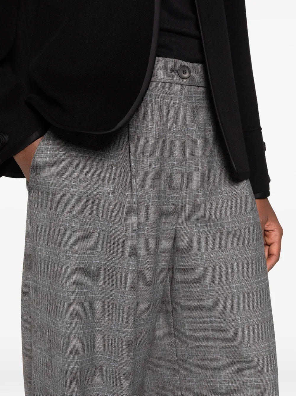 BETTY & CO Prince of Wales broek met wijde pijpen Grijs
