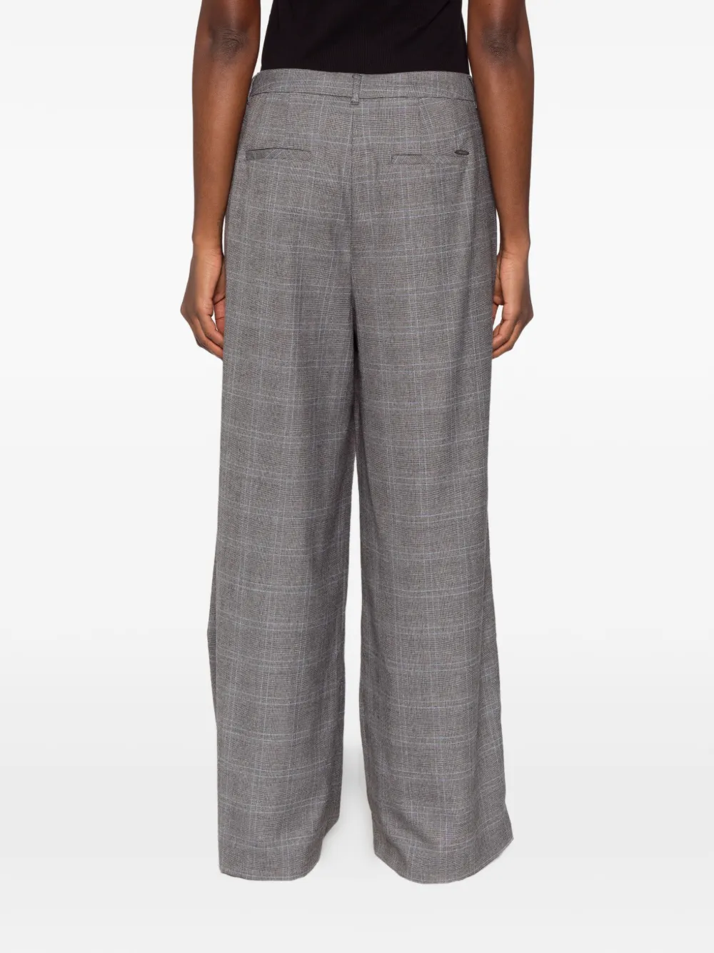 BETTY & CO Prince of Wales broek met wijde pijpen Grijs