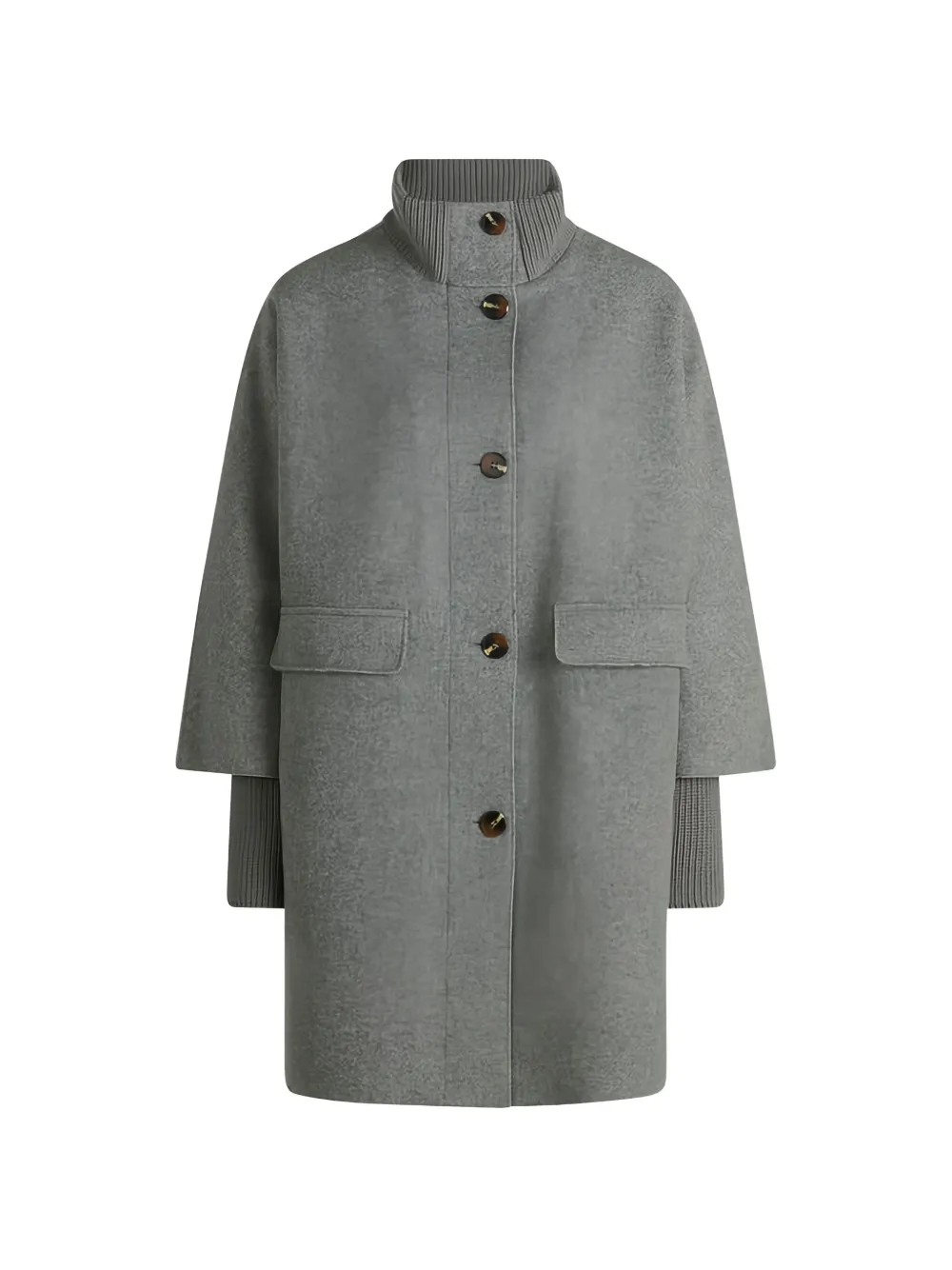 Betty Barclay ribbed-knit trim button-up coat