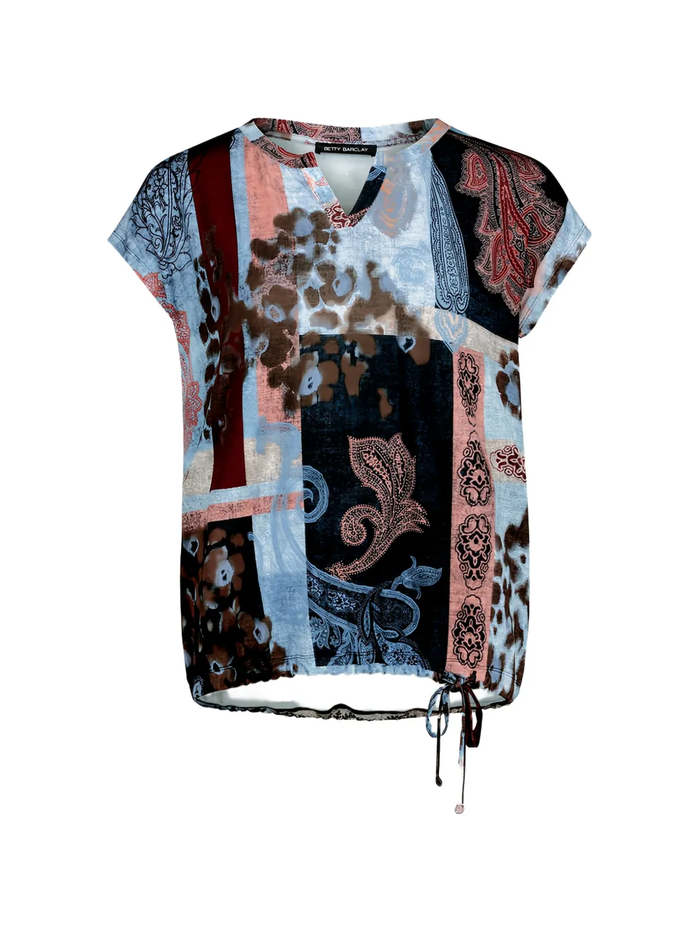 Betty Barclay paisley-print drawstring blouse - Blu