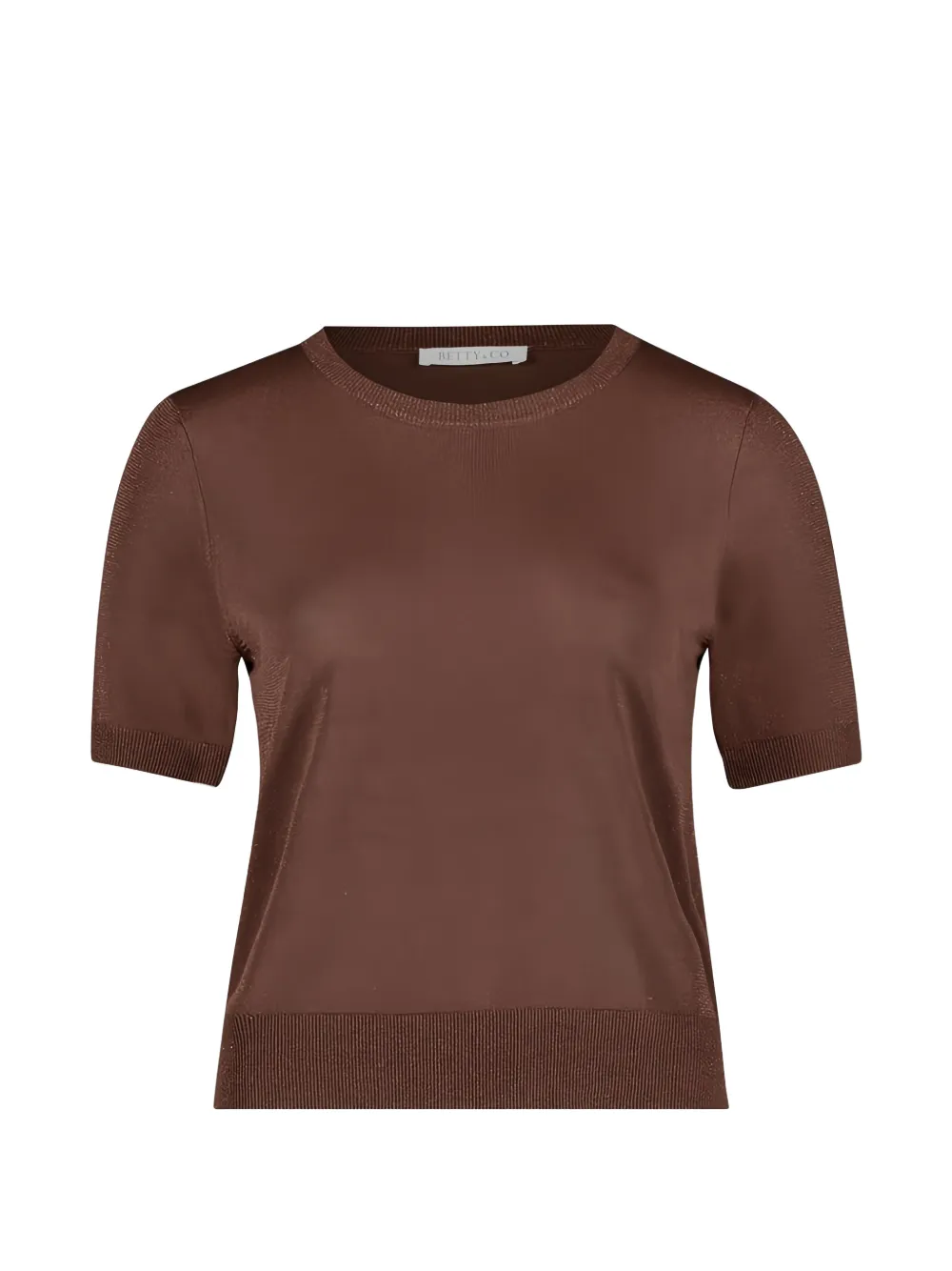 BETTY & CO crew-neck short-sleeve T-shirt - Marron