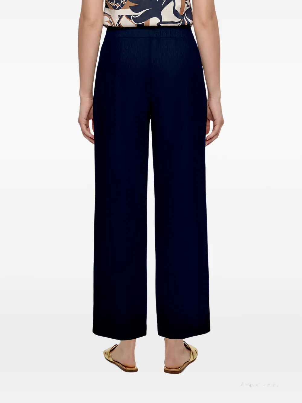 Betty Barclay textured wide-leg trousers Blauw