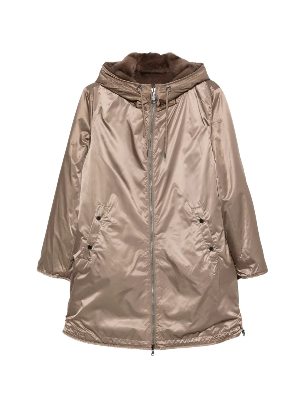 Betty Barclay reversible faux-fur coat - Marrone