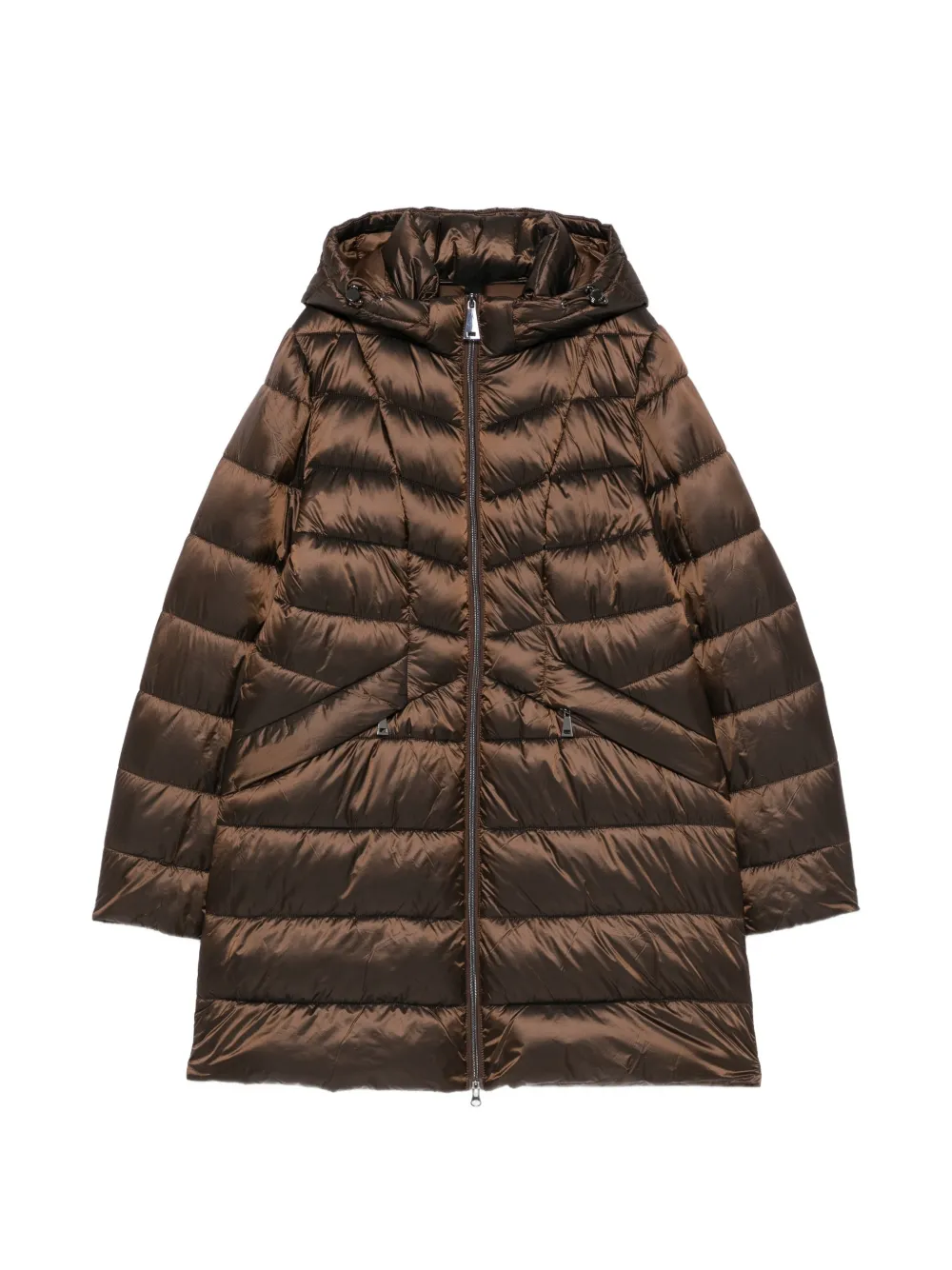 Betty Barclay quilted hooded jacket - Brown