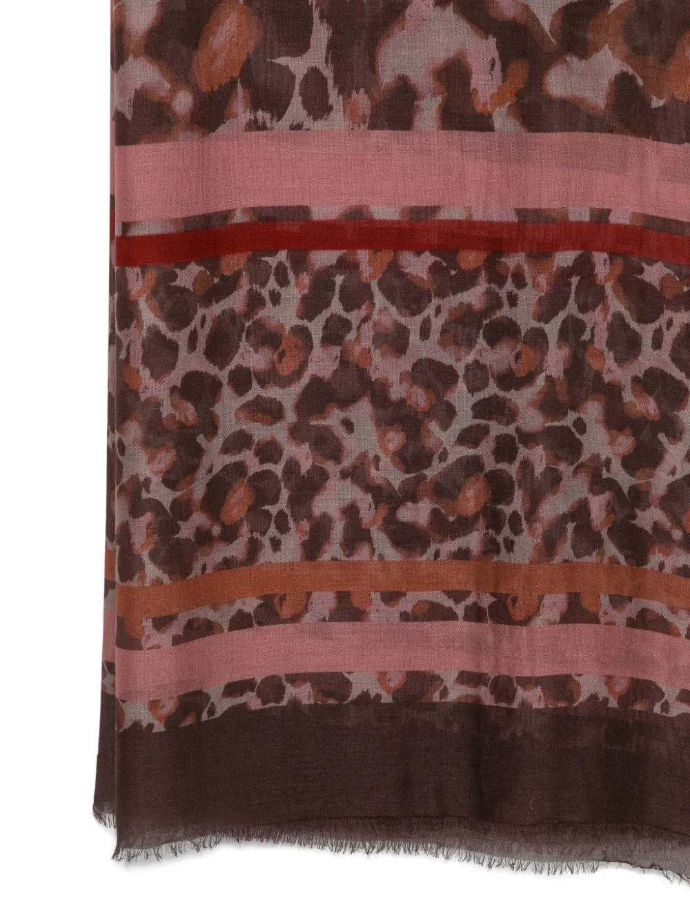 Betty Barclay leopard-print striped scarf Bruin