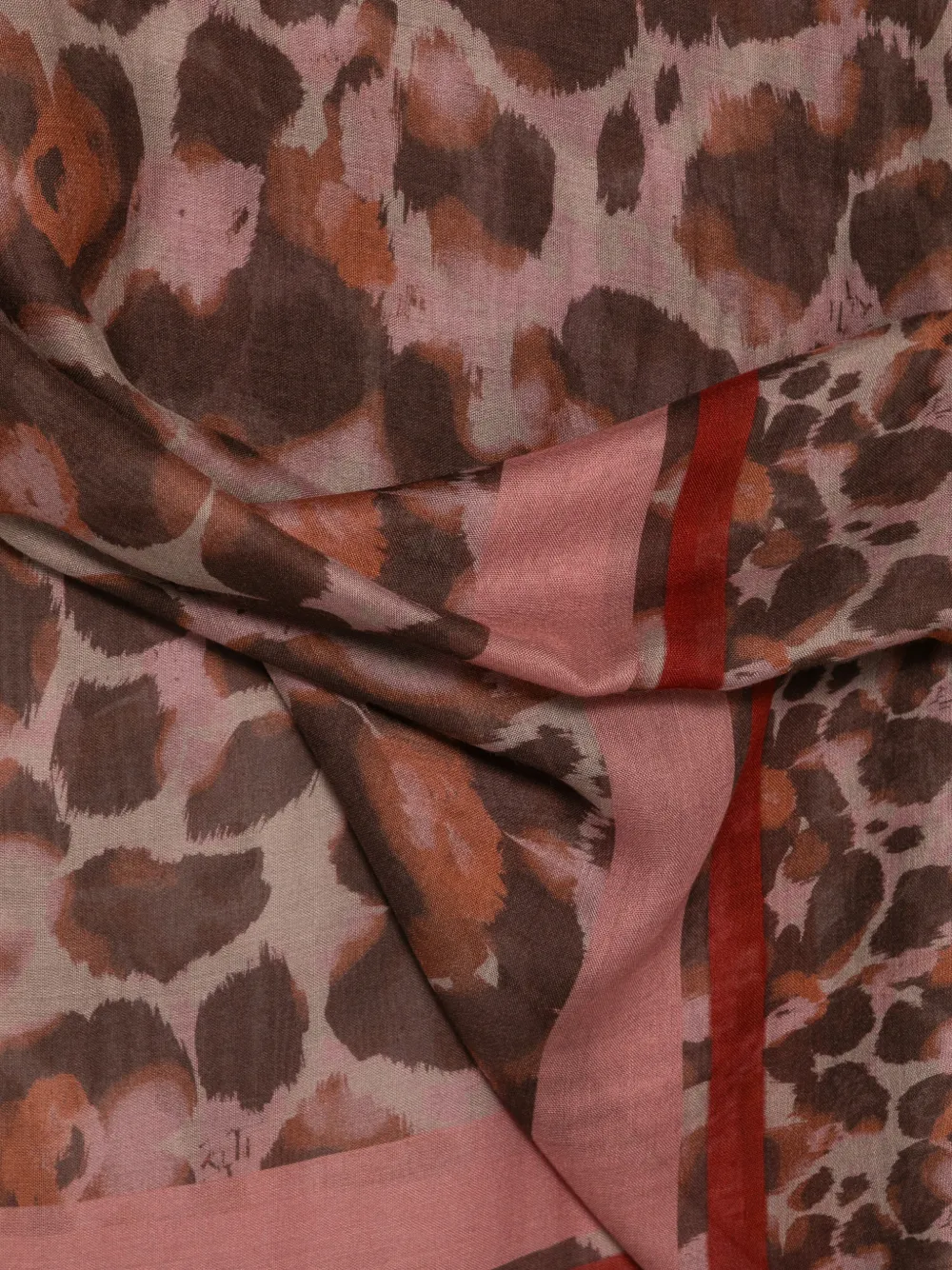 Betty Barclay leopard-print striped scarf Bruin